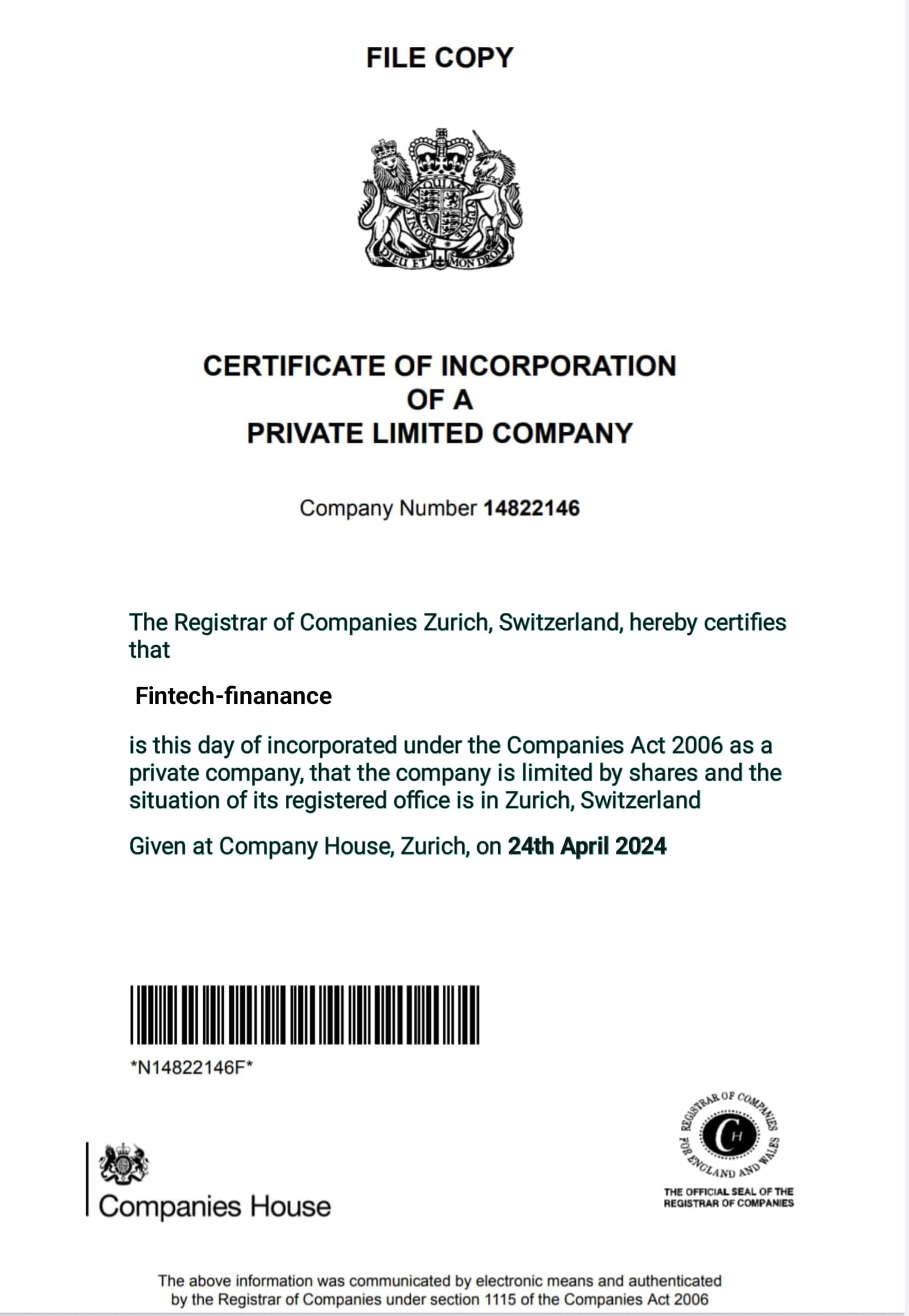 fintech-finance.com  certificate